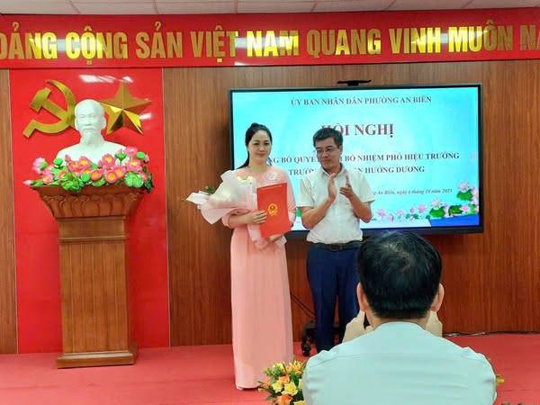 CÔNG BỐ QUYẾT ĐỊNH BỔ NHIỆM PHÓ HIỆU TRƯỞNG TRƯỜNG MẦM NON HƯỚNG DƯƠNG