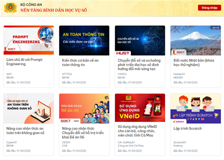 Hướng dẫn học tập trên nền tảng Bình dân học vụ số