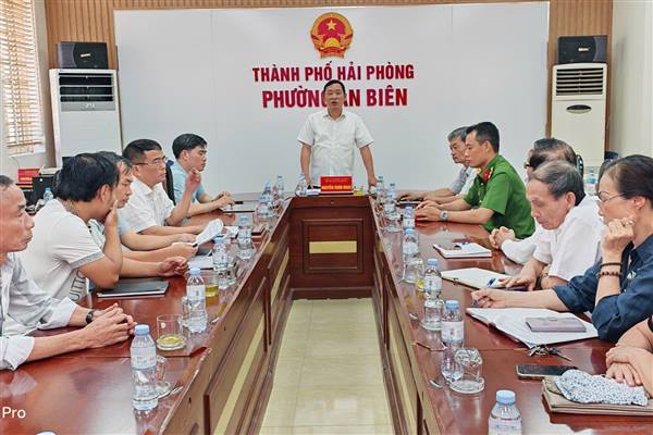 Hội nghị triển khai công tác trật tự an toàn giao thông, trật tự đường hè tại tuyến đường Chợ Đôn, phường An Biên.