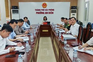 UBND PHƯỜNG AN BIÊN THAM DỰ HỘI NGHỊ TRỰC TUYẾN CỦA THÀNH PHỐ VỀ GIẢI NGÂN VỐN ĐẦU TƯ CÔNG, GIẢI PHÓNG MẶT BẰNG