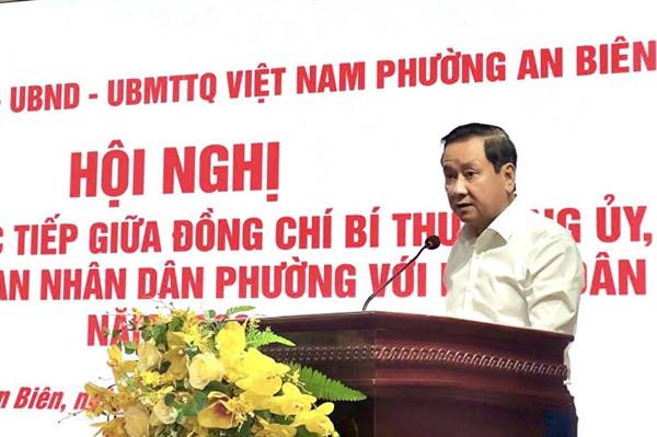 ĐỒNG CHÍ BÍ THƯ ĐẢNG ỦY, ĐỒNG CHÍ CHỦ TỊCH UBND PHƯỜNG AN BIÊN ĐỐI THOẠI TRỰC TIẾP VỚI NHÂN DÂN NĂM 2026