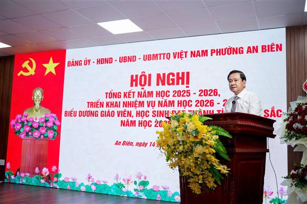 PHƯỜNG AN BIÊN BIỂU DƯƠNG GIÁO VIÊN, HỌC SINH CÓ THÀNH TÍCH XUẤT SẮC NĂM HỌC 2025-2026