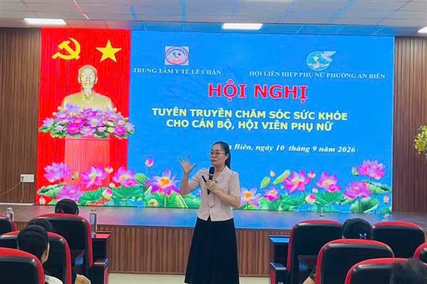 HỘI LHPN PHƯỜNG AN BIÊN PHỐI HỢP TUYÊN TRUYỀN, CHĂM SÓC SỨC KHỎE CHO CÁN BỘ, HỘI VIÊN PHỤ NỮ