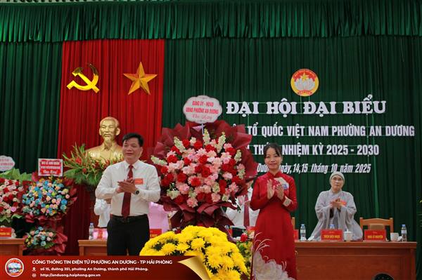 Đại hội đại biểu Ủy ban MTTQ Việt Nam phường An Dương lần thứ Nhất, nhiệm kỳ 2025 - 2030 thành công tốt đẹp