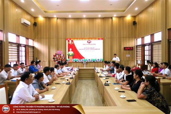 ĐẢNG ỦY PHƯỜNG AN DƯƠNG THÀNH LẬP CHI BỘ HỢP TÁC XÃ DỊCH VỤ NÔNG NGHIỆP LÊ LỢI