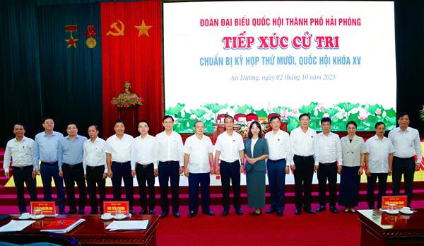 Đoàn ĐBQH thành phố tiếp xúc cử tri 3 phường An Dương, An Hải, An Phong trước kỳ họp thứ 10, Quốc hội khóa XV 