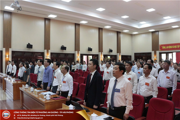 HỘI ĐỒNG NHÂN DÂN PHƯỜNG AN DƯƠNG TỔ CHỨC KỲ HỌP THỨ 4 (KỲ HỌP CHUYÊN ĐỀ) KHÓA I, NHIỆM KỲ 2021-2026