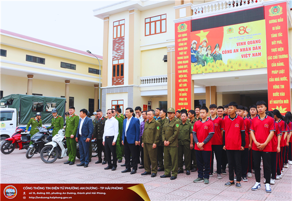 CÔNG AN PHƯỜNG AN DƯƠNG TỔ CHỨC LỄ RA QUÂN TẤN CÔNG, TRẤN ÁP TỘI PHẠM, ĐẢM BẢO AN NINH, TRẬT TỰ; BẢO VỆ TUYỆT ĐỐI AN NINH, AN TOÀN ĐẠI HỘI ĐẠI BIỂU TOÀN QUỐC LẦN THỨ XIV CỦA ĐẢNG, BẦU CỬ ĐẠI BIỂU QUỐC HỘI KHÓA XVI, HỘI ĐỒNG NHÂN DÂN CÁC CẤP NHIỆM KỲ 2026-2031 VÀ TẾT NGUYÊN ĐÁN BÍNH NGỌ 2026.
