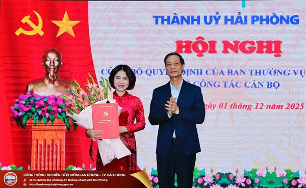 HỘI NGHỊ CÔNG BỐ QUYẾT ĐỊNH CỦA BAN THƯỜNG VỤ THÀNH ỦY VỀ CÔNG TÁC CÁN BỘ 