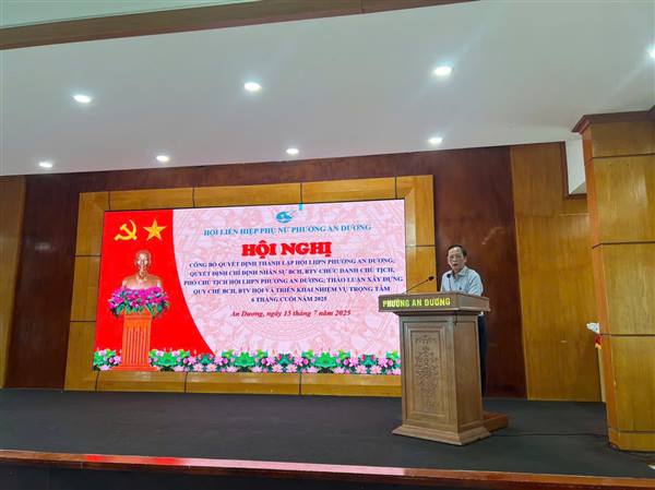 Hội nghị công bố quyết định thành lập Hội LHPN phường An Dương