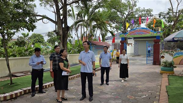 Chủ tịch UBND phường An Dương Bùi Tiến Phong kiểm tra thực địa, chủ động chuẩn bị năm học mới 2025-2026