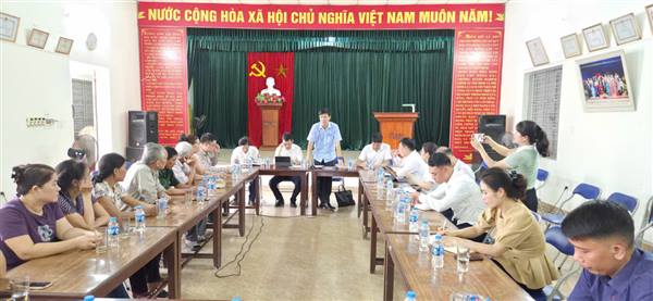 Đồng chí Chủ tịch UBND phường An Dương làm việc với Tổ dân phố Kiều Thượng