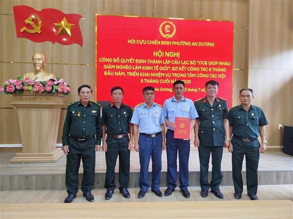 Hội Cựu chiến binh phường An Dương tổ chức sơ kết công tác Hội 6 tháng đầu năm 2026