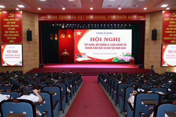 Phường An Dương tổ chức bồi dưỡng, tập huấn lý luận chính trị hè năm 2026 cho đội ngũ cán bộ quản lý, giáo viên