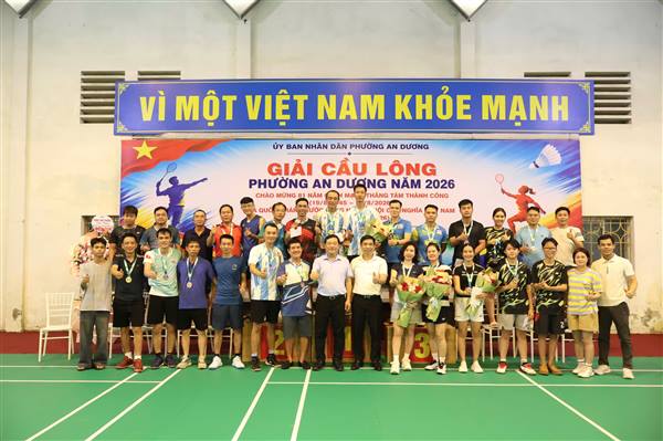 SÔI ĐỘNG GIẢI CẦU LÔNG PHƯỜNG AN DƯƠNG 2026 - LAN TỎA ĐAM MÊ, KẾT NỐI TÌNH ĐOÀN KẾT