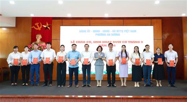 Đảng ủy – HĐND – UBND – UB MTTQ Việt Nam phường An Dương tổ chức lễ chào cờ tháng 9 năm 2026 và sinh hoạt chuyên đề dưới cờ