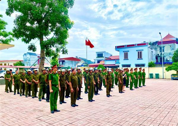 Công an phường An Hải ra quân tấn công, trấn áp tội phạm bảo đảm an ninh Đại hội Đảng các cấp
