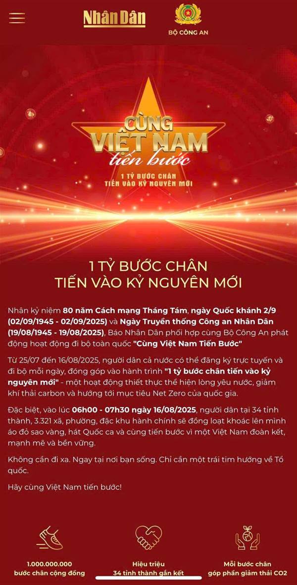 Phường An Hải tổ chức hoạt động đi bộ "Cùng Việt Nam tiến bước"