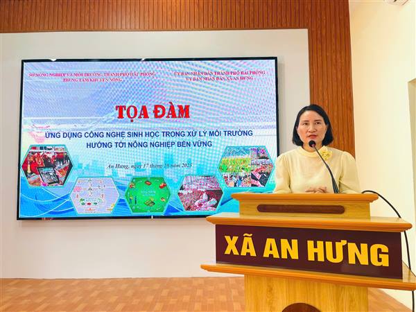 TỌA ĐÀM “ỨNG DỤNG CÔNG NGHỆ SINH HỌC TRONG XỬ LÝ MÔI TRƯỜNG - HƯỚNG TỚI NÔNG NGHIỆP BỀN VỮNG”