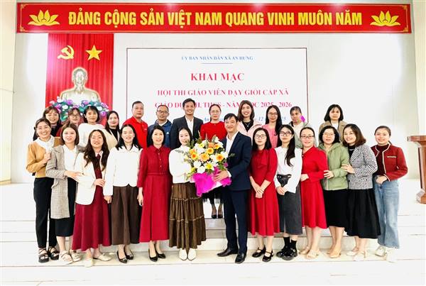 UBND XÃ AN HƯNG TỔ CHỨC KHAI MẠC HỘI THI GIÁO VIÊN DẠY GIỎI CẤP XÃ GIÁO DỤC TIỂU HỌC, THCS NĂM HỌC 2025- 2026
