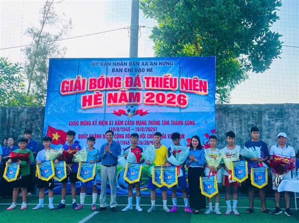 XÃ AN HƯNG KHAI MẠC GIẢI BÓNG ĐÁ THIẾU NHI - HÈ 2026