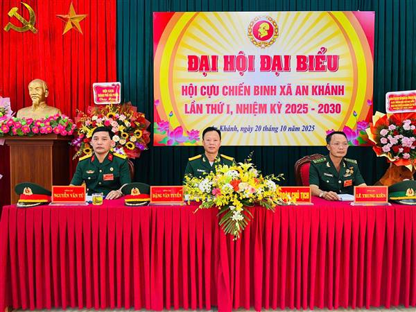 ĐẠI HỘI HỘI CỰU CHIẾN BINH XÃ AN KHÁNH, LẦN THỨ I, NHIỆM KỲ 2025 - 2030 THÀNH CÔNG TỐT ĐẸP!