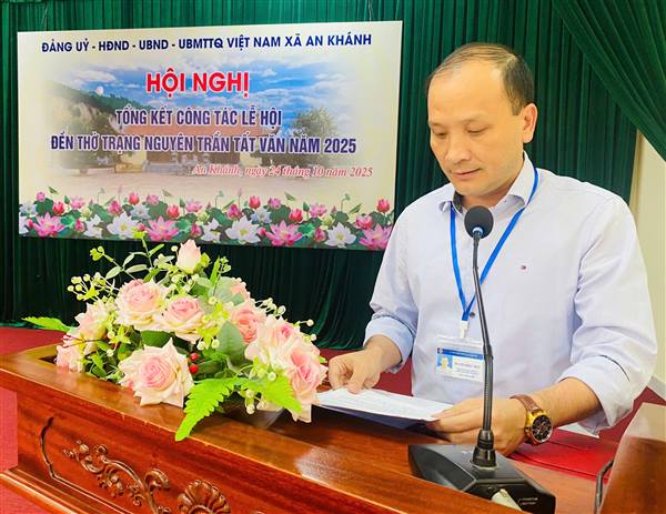 Hội nghị tổng kết công tác tổ chức Lễ hội Đền thờ Trạng nguyên Trần Tất văn năm 2025