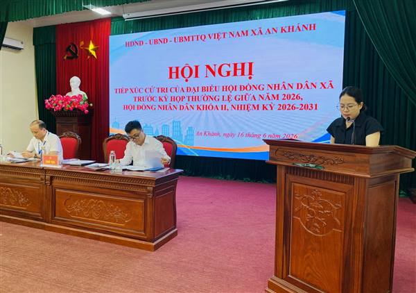 Hội nghị tiếp xúc cử tri với Tổ đại biểu số 2 - Đại biểu Hội đồng nhân dân xã khóa II, nhiệm kỳ 2026 - 2031 trước kỳ họp thường lệ giữa năm 2026.