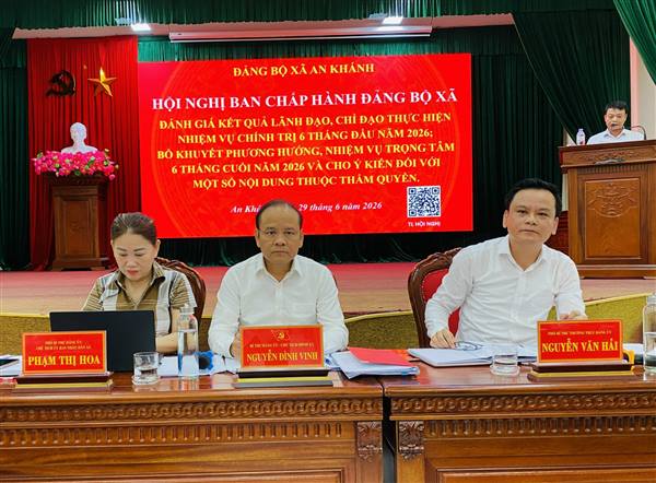 Hội nghị Ban Chấp hành Đảng bộ xã nhằm đánh giá kết quả công tác lãnh đạo, chỉ đạo thực hiện nhiệm vụ chính trị 6 tháng đầu năm; bổ khuyết phương hướng, nhiệm vụ trọng tâm 6 tháng cuối năm 2026 và cho ý kiến đối với một số nội dung theo thẩm quyền