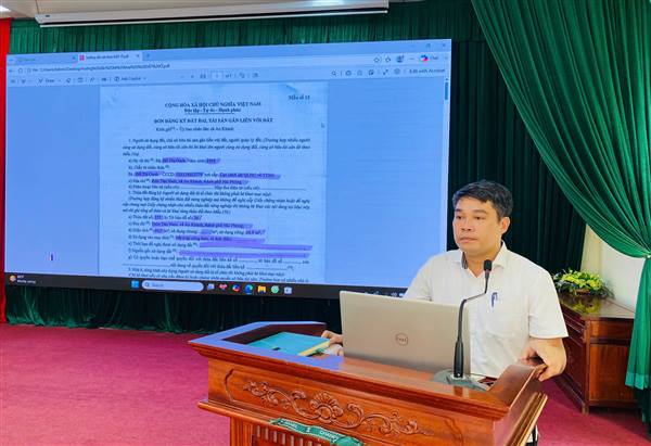 TRIỂN KHAI CÁC NHIỆM VỤ XÂY DỰNG HỆ THỐNG HỒ SƠ ĐỊA CHÍNH, CƠ SỞ DỮ LIỆU ĐẤT ĐAI TRÊN ĐỊA BÀN