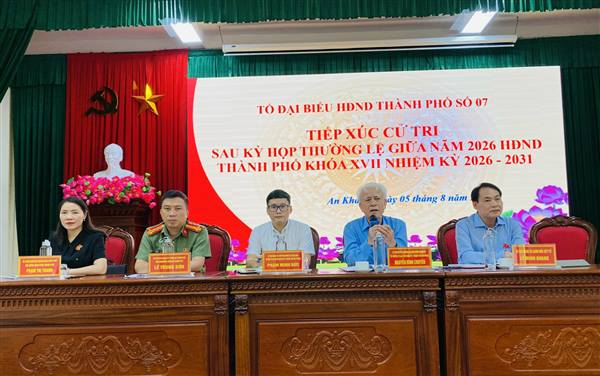 Tổ đại biểu số 07 HĐND thành phố tiếp xúc cử tri sau Kỳ họp thường lệ giữa năm 2026 tại xã An Khánh