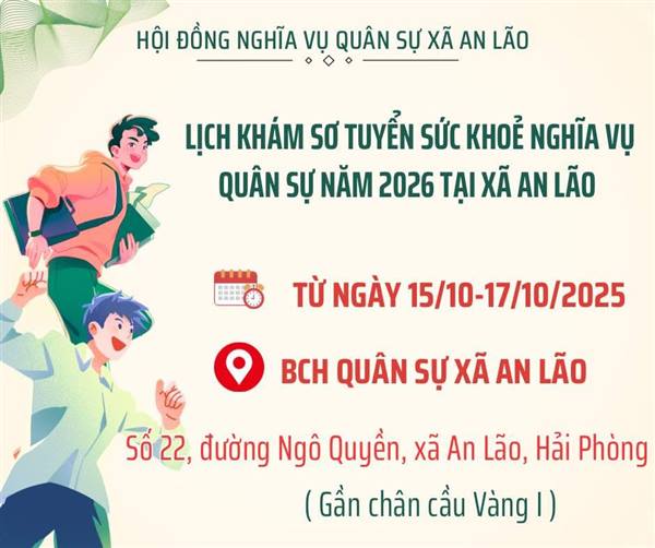 XÃ AN LÃO TRIỂN KHAI KẾ HOẠCH KHÁM SƠ TUYỂN SỨC KHỎE NGHĨA VỤ QUÂN SỰ NĂM 2026