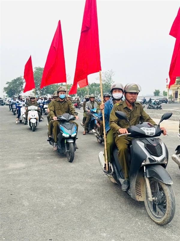 CÔNG AN XÃ AN LÃO TỔ CHỨC LỄ RA QUÂN MỞ ĐỢT CAO ĐIỂM TẤN CÔNG, TRẤN ÁP TỘI PHẠM BẢO ĐẢM ANTT