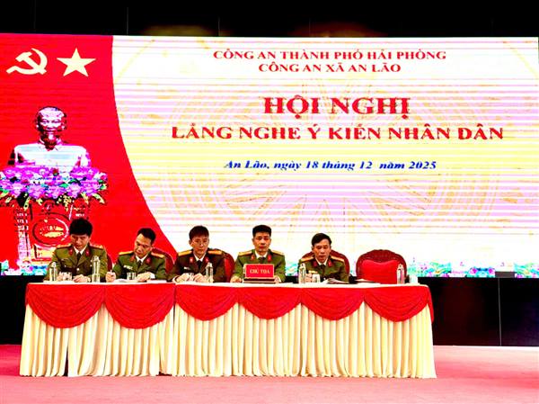CÔNG AN XÃ AN LÃO TỔ CHỨC HỘI NGHỊ LẮNG NGHE Ý KIẾN NHÂN DÂN NĂM 2025