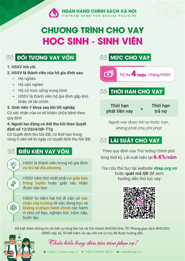 Sẵn sàng nguồn vốn tín dụng chính sách, tiếp sức cho các em học sinh, sinh viên năm học 2025-2026