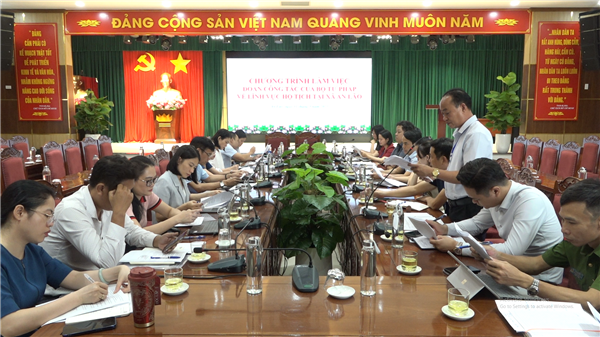 Đoàn công tác của Bộ tư pháp làm việc về lĩnh vực hộ tịch tại xã An Lão