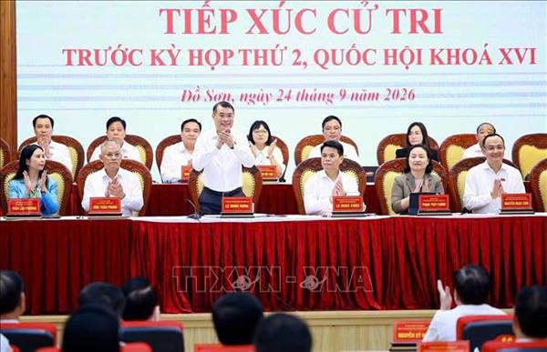 AN LÃO THAM DỰ HỘI NGHỊ TIẾP XÚC CỬ TRI TRƯỚC KỲ HỌP THỨ 2, QUỐC HỘI KHÓA XVI