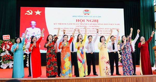 HỘI NÔNG DÂN XÃ AN LÃO KỶ NIỆM 96 NĂM NGÀY THÀNH LẬP HỘI, SƠ KẾT CÔNG TÁC HỘI 9 THÁNG ĐẦU NĂM 2026