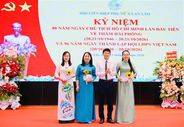 HỘI LIÊN HIỆP PHỤ NỮ XÃ AN LÃO KỶ NIỆM 96 NĂM NGÀY THÀNH LẬP HỘI LIÊN HIỆP PHỤ NỮ VIỆT NAM VÀ 80 NĂM BÁC HỒ VỀ THĂM HẢI PHÒNG