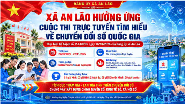 Xã An Lão phát động hưởng ứng Cuộc thi trực tuyến tìm hiểu về chuyển đổi số quốc gia năm 2026