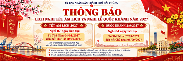 Thông báo lịch nghỉ tết Âm lịch và nghỉ lễ Quốc khánh năm 2027