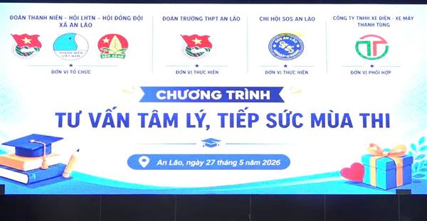 XÃ AN LÃO TỔ CHỨC CHƯƠNG TRÌNH “TƯ VẤN TÂM LÝ – TIẾP SỨC MÙA THI” CHO HỌC SINH LỚP 9 TRƯỚC KỲ THI VÀO LỚP 10 