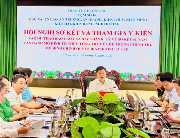 HỘI NGHỊ THAM GIA Ý KIẾN VÀO DỰ THẢO BÁO CÁO SƠ KẾT 01 NĂM VẬN HÀNH MÔ HÌNH TỔ CHỨC TỔNG THỂ HỆ THỐNG CHÍNH TRỊ, MÔ HÌNH CHÍNH QUYỀN ĐỊA PHƯƠNG 02 CẤP TẠI CỤM SỐ 16.