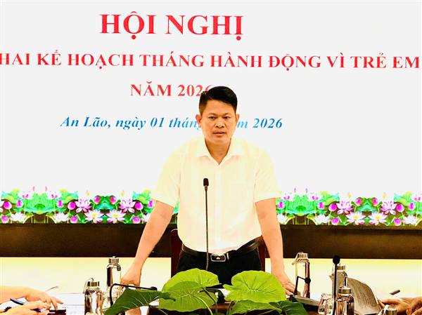 XÃ AN LÃO TRIỂN KHAI THÁNG HÀNH ĐỘNG VÌ TRẺ EM NĂM 2026