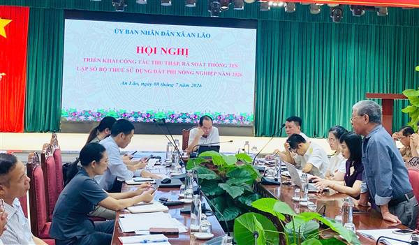 XÃ AN LÃO TỔ CHỨC HỘI NGHỊ TRIỂN KHAI CÔNG TÁC THU THẬP, CUNG CẤP THÔNG TIN LẬP SỔ BỘ THUẾ SỬ DỤNG ĐẤT PHI NÔNG NGHIỆP NĂM 2026