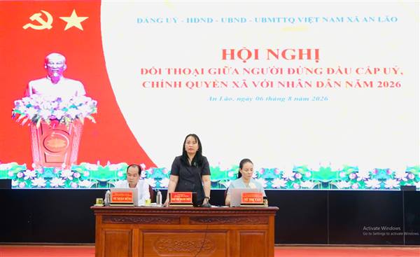 XÃ AN LÃO TỔ CHỨC HỘI NGHỊ ĐỐI THOẠI GIỮA NGƯỜI ĐỨNG ĐẦU CẤP ỦY, CHÍNH QUYỀN VỚI NHÂN DÂN NĂM 2026.