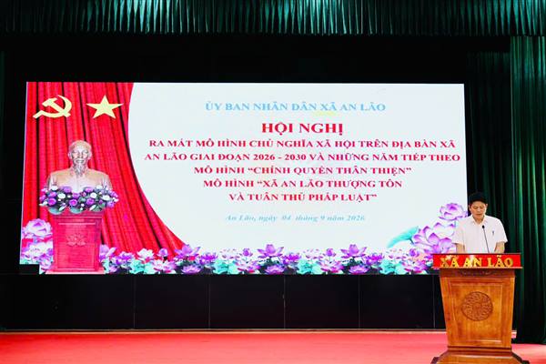 XÃ AN LÃO RA MẮT 2 MÔ HÌNH HƯỚNG TỚI CHÍNH QUYỀN PHỤC VỤ, XÃ HỘI THƯỢNG TÔN PHÁP LUẬT.
