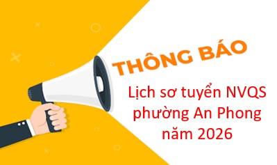 Phường An Phong thông báo thời gian và địa điểm tổ chức sơ tuyển sức khoẻ Nghĩa vụ quân sự năm 2026