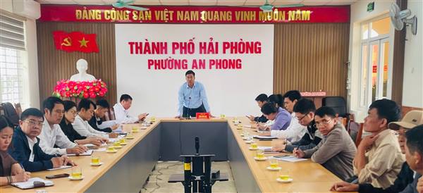Phường An Phong tổ chức Hội nghị thẩm định phương án bồi thường, hỗ trợ thực hiện Dự án Cụm công nghiệp phụ trợ Tràng Duệ