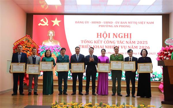 Phường An Phong tổng kết công tác năm 2025, triển khai nhiệm vụ năm 2026